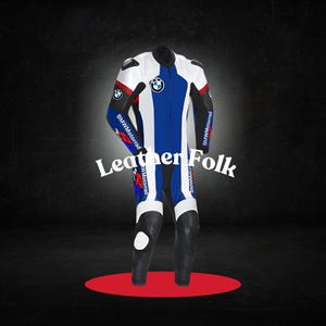BMW Motorcycle Racing Leather Suit Men - Free Customization | CE Marked | Made To Measure | MotoGP Leather Suit