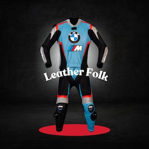 BMW Leather Motorcycle Racing Suit Men - Free Customization | CE Marked | Made To Measure | MotoGP Leather Suit