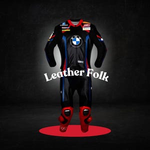 BMW Leather Motorcycle Racing Suit Men - Free Customization | CE Marked | Made To Measure | MotoGP Leather Suit