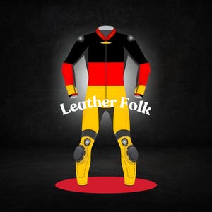 German Motorcycle Racing Leather Suit - Free Customization | CE Marked | Made To Measure | Triple Stitch | Level 2 Protections
