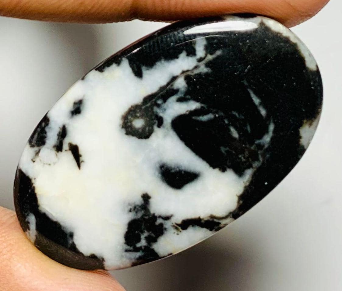Natural Black Zebra Jasper Cabochon Striped Jasper Gemstone
