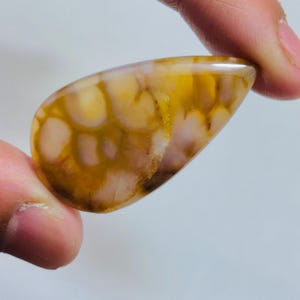 Natural Landscape Jasper Teardrop Cabochon | Scenic Picture Stone | Loose Gemstone for Jewelry | Unique Earthy Pattern