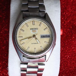 Reloj automático original Seiko 5 / Vintage para hombre / Fabricado en Japón