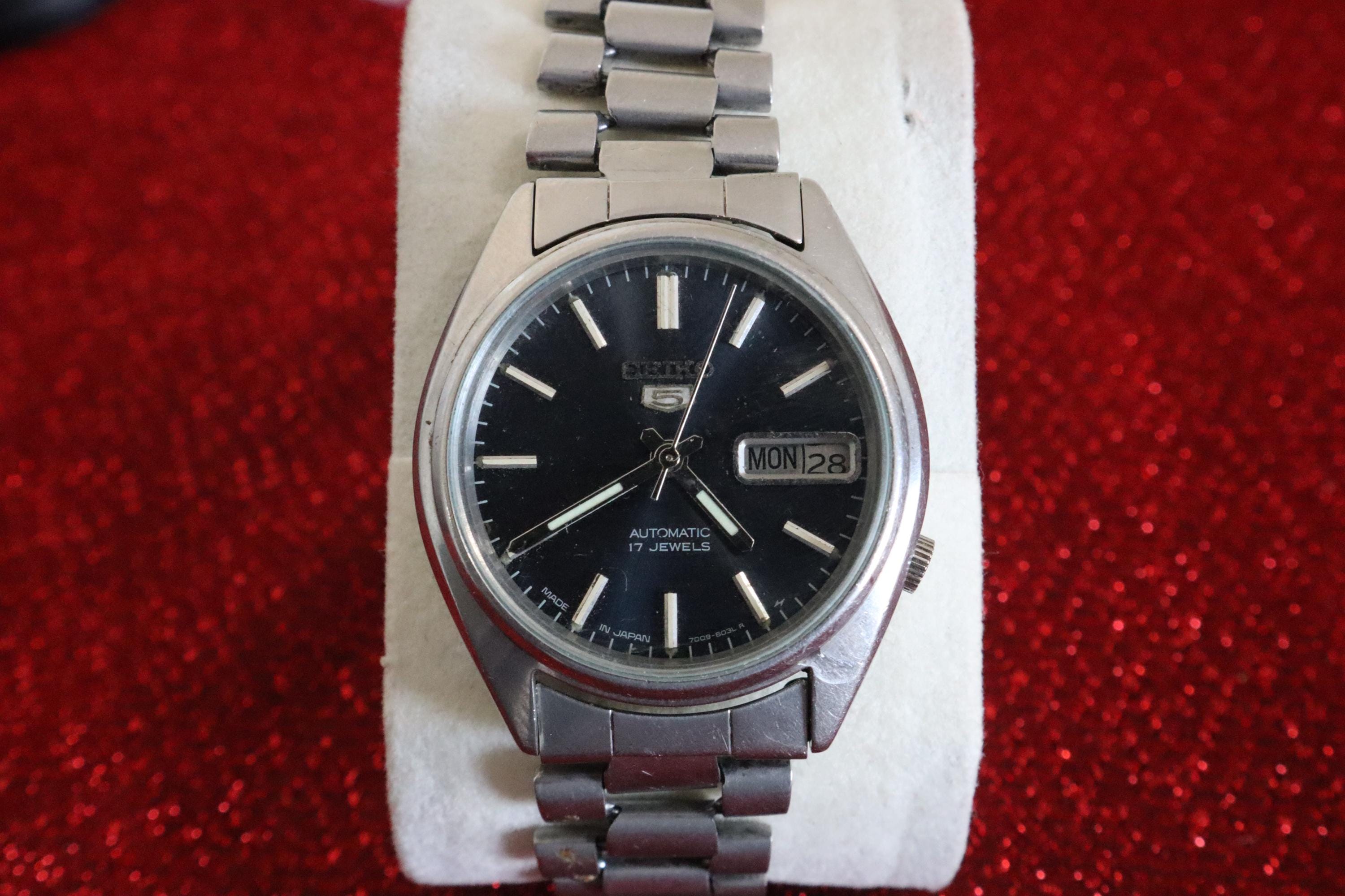 91st】ビンテージ Seiko5 × MICKEY 17 JEWEL CAL.7009A DAY DATE 35mm 