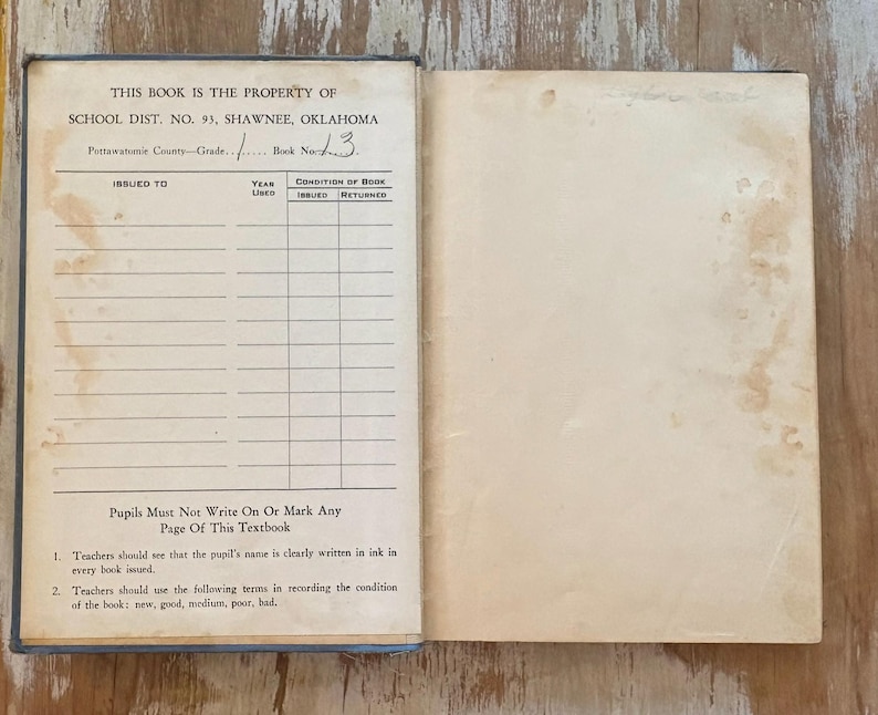 Vintage Child's Reading School Book Textbook Primer Fact and Story ...