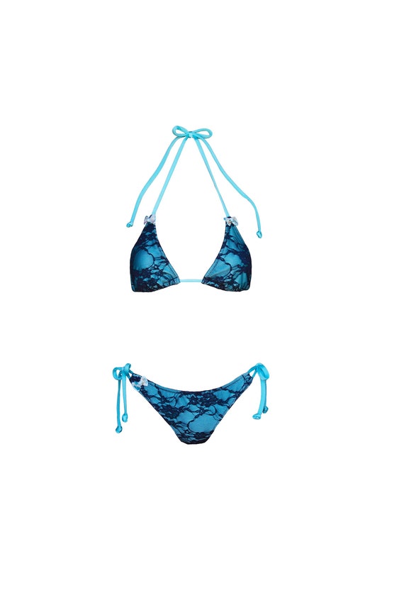 teal blue bikini