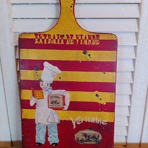 Decorative advertising board - Retro style &quot;Extrait de Viande Véritable&quot;, French, vintage French