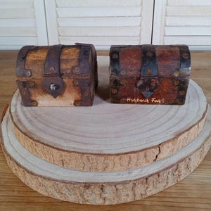 Small antique boxes, French wooden chests, vintage