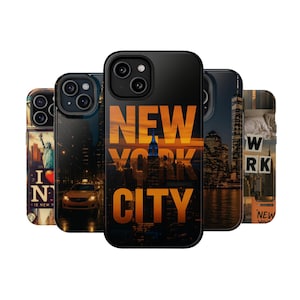 Etui na telefon NYC Taxi – Urban Skyline Art na iPhone’a i Samsunga | Błyszczący elastyczny TPU | Prezent dla miłośników miasta