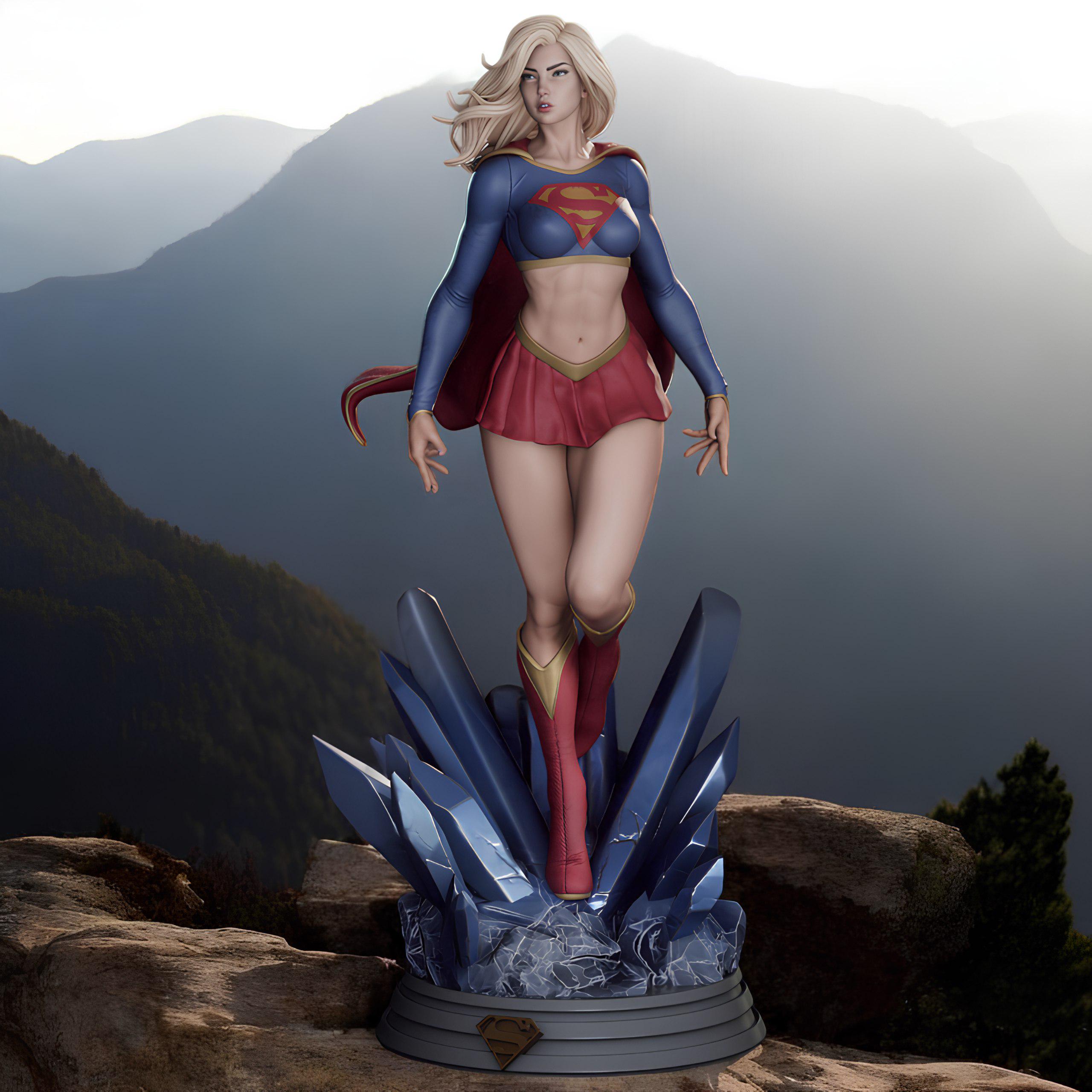 Super Girl 3D Print Model STL File for 3D Print l 3D Digital Print l 3D Models l Figures, High Quality STL