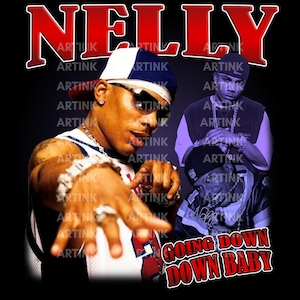 NELLY png Bootleg Shirt png, 90s t shirt png, Bootleg Design 4500x5100px 300dpi. Instant Download and Ready To Print