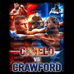 Canelo vs Crawford Png, PNG Tshirt Design. PNG Digital 4500x5100 px. 90s Vintage, Bootleg Tee. Instant Download And Ready To Print.