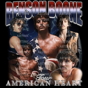 Vintage Benson Boone PNG - America Heart Tour Shirt, Benson Boone Tour PNG digital file for shirt Instant Download And Ready To Print