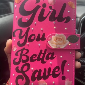 A6 budget binder only dark pink