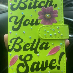 A6 budget binder only, lime green