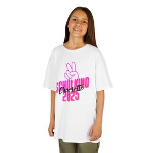 Personalisiertes Schulkind 2025 T-Shirt Einschulung Geschenk 1. Klasse Shirt Name Shirt Kinder Kita Abschied Back to School 2025