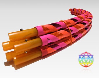 Portable Travel Sectional Hula Hoop with 4 sections plus 2 inch practice section - CUSTOMIZE your own TrinityStarr Hoop