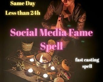 Famous Overnight Spell | Rise to Fame Fast | Social Media Popularity Ritual | Instant Results | White Magic | Popularity Spell | Fame Spell