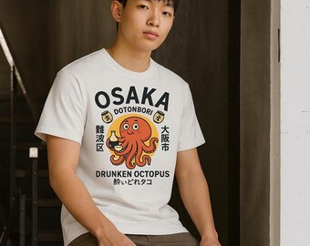 Drunken Octopus Osaka Shirt | Funny Japanese Streetwear Tee