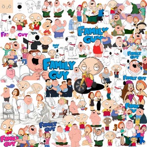 25 Files Family Guy- Family Guy Svg- Family Guy Png- Digital Stickers- Digital Dowland- Cricut- Cartoon- Instant Dowland- Svg- Png
