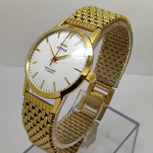 Vintage HMT SONA Old Watch With 36MM White Dial Mechanical Hand Winding Wrist watch For Men 17 Jewels Working Condition Made in India