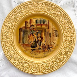 Vintage Crown Devon “Cries of London”Decorative Plate, English Pottery
