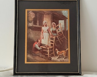 Lámina enmarcada vintage: "Sillas viejas para reparar" de Francis Wheatley