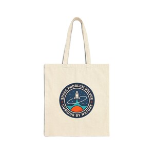 Space Problem Solver Tote | mission patch, astronaut rocket, science nerd