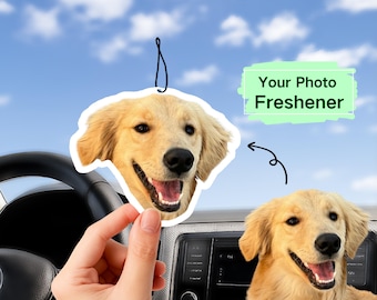 Personalized Photo Car Air Freshener, Custom Photo Freshener, Car Freshies, Memorial Pet Freshener, Personalized Gift, Father's Day Gift
