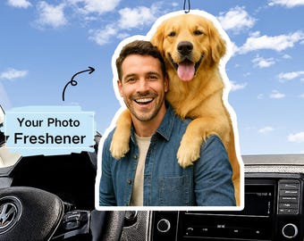 Personalized Photo Car Air Freshener,Memorial Pet Car Freshener, Personlized Car Accessories, Custom Photo Freshener,Personalized Gift