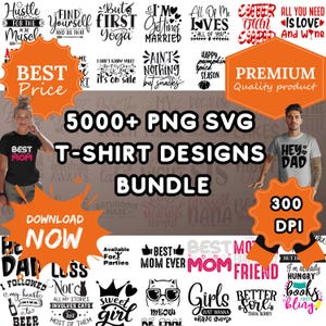 Pacote de design de camisetas PNG SVG para download digital Cricut e Silhouette