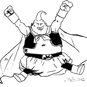 Majin Buu kleurplaat