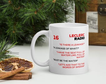Charles Leclerc F1 Mug: Team Radio Ceramic Coffee Cup