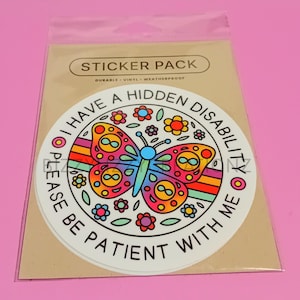 Hidden Disability Extra Large Sticker Pack