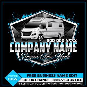 Cargo Van Business Logo, Delivery Van Logo, Courier Service Logo, Sprinter Van Logo, Trucking Logo Svg, Logistics Logo, Cargo Transport Logo