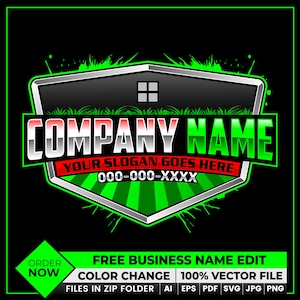 Premade Lawn Care Business Logo Design, Home Landscaping Logo, Lawn Service Logo, Gardening Logo, Custom Lawn Logo, Yard Maintenance Logo