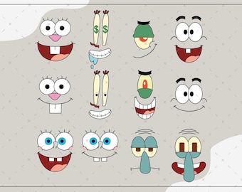 Faces Svg Png Sponge Clipart Instatnt Download File