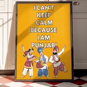 Colourful Punjabi Wall Art, Funny Punjabi Poster, Punjabi Quotes, Punjabi Home Decor, Punjabi Decoration, Punjabi Cultural Art, Indian Art