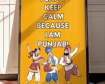 Colourful Punjabi Wall Art, Funny Punjabi Poster, Punjabi Quotes, Punjabi Home Decor, Punjabi Decoration, Punjabi Cultural Art, Indian Art