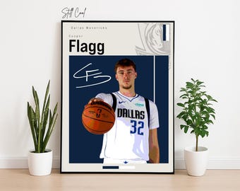 Cooper Flagg Dallas Mavericks Basketball Print – Digital Download | NBA Rookie Wall Art | Home Sports Decor