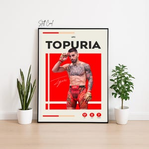 Ilia Topuria UFC Poster – MMA Fighter Digital Print | UFC Champion Wall Art | Digital Download | A2, A3, A4, A5