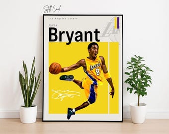 KOBE BRYANT signed poster print photo autograph LA Lakers Los