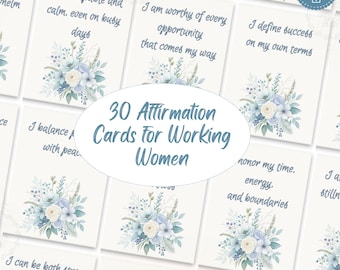 Tarjetas de Afirmaciones de Mindfulness para Mujeres: Frases de Autocuidado (Descarga digital, PDF imprimible)