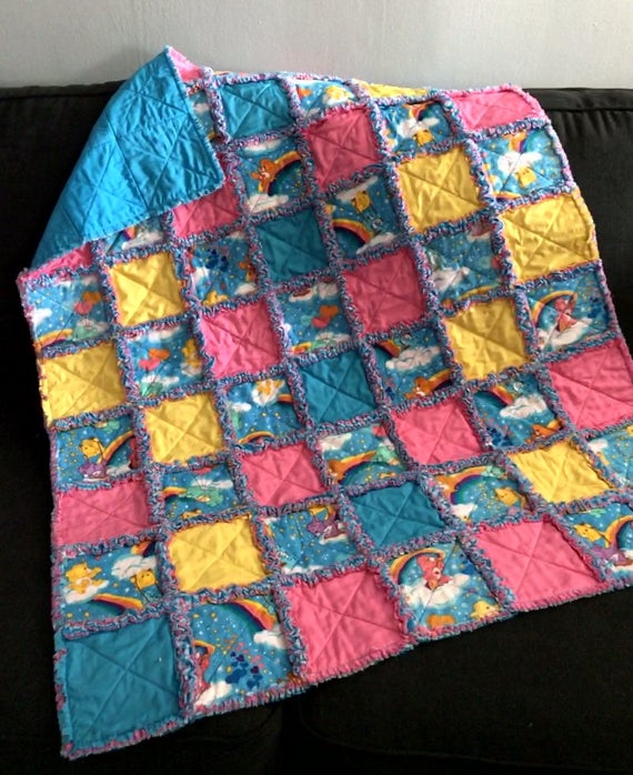 Finding Nemo Baby Rag Quilt Handmade One Of A Kind Baby Rag Quilt Baby Crib Nursery Shabby Chic Quilt