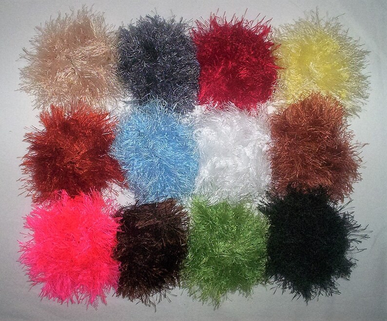 5 Fun Fur Hair Scrunchies Handmade NEW COLORS 9 To Choose From image 1