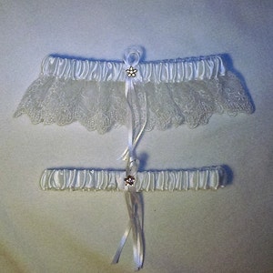 White Satin With Burgandy Ribbon Trim Flower Girl Basket And Ring Bearer Pillow Set 2 image 2