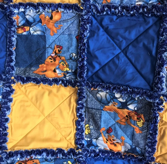 Blankets Throws Scooby Doo Baseball Baby Rag Quilt Handmade One