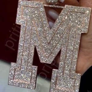 Colgante de letra individual personalizado, colgante de hip hop personalizado, colgante con nombre de hip hop para hombre, joyería de hip hop Ice Out, plata de ley 925