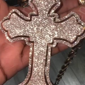 Pingente Cross Cutsomize, Pingente Personalizado de Hip Hop, Pingente Masculino com Nome de Hip Hop, Joia Ice Out Hip Hop, Prata de Lei 925