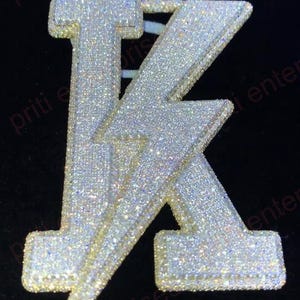 Colgante con letra personalizada, colgante de boda personalizado, colgante con nombre de hip hop para hombre, joyería de hip hop Ice Out, plata de ley 925